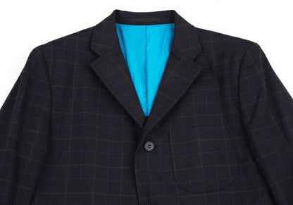COMME des GARCONS HOMME Dyed Wool Check Jacket Navy Size XS