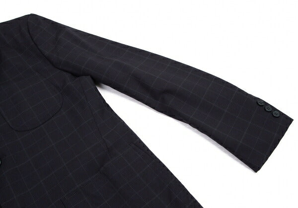 COMME des GARCONS HOMME Dyed Wool Check Jacket Navy Size XS
