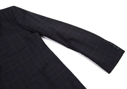 COMME des GARCONS HOMME Dyed Wool Check Jacket Navy Size XS