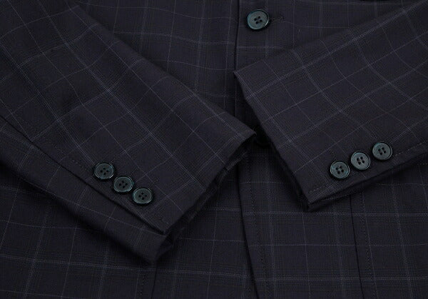 COMME des GARCONS HOMME Dyed Wool Check Jacket Navy Size XS