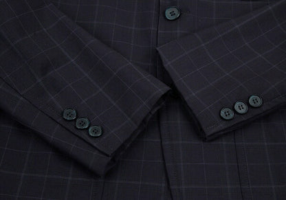 COMME des GARCONS HOMME Dyed Wool Check Jacket Navy Size XS