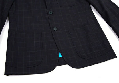 COMME des GARCONS HOMME Dyed Wool Check Jacket Navy Size XS