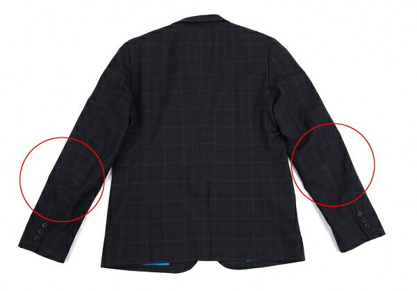 COMME des GARCONS HOMME Dyed Wool Check Jacket Navy Size XS