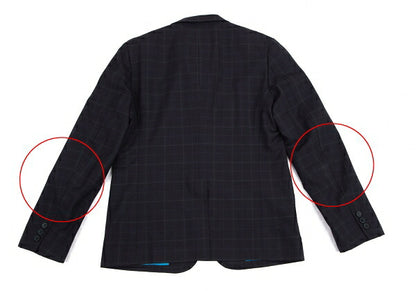COMME des GARCONS HOMME Dyed Wool Check Jacket Navy Size XS