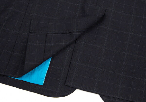 COMME des GARCONS HOMME Dyed Wool Check Jacket Navy Size XS