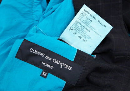 COMME des GARCONS HOMME Dyed Wool Check Jacket Navy Size XS