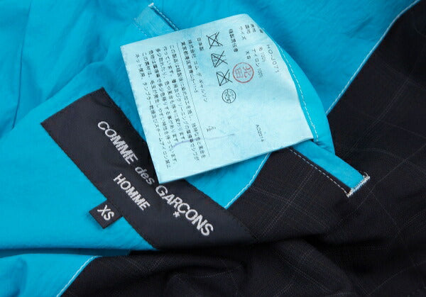 COMME des GARCONS HOMME Dyed Wool Check Jacket Navy Size XS