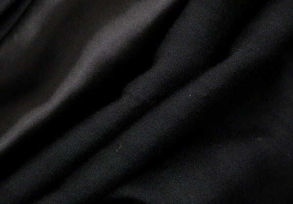 Y's for men Wool Shadow Stripe Satin Yoke Shirt Black Size M