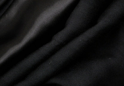 Y's for men Wool Shadow Stripe Satin Yoke Shirt Black Size M
