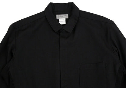 Yohji Yamamoto POUR HOMME Wool Gabardine Knit Black Size M