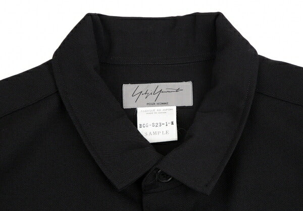 Yohji Yamamoto POUR HOMME Wool Gabardine Knit Black Size M