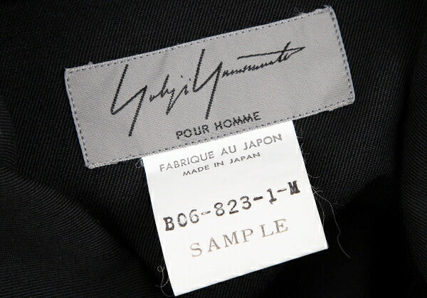 Yohji Yamamoto POUR HOMME Wool Gabardine Knit Black Size M