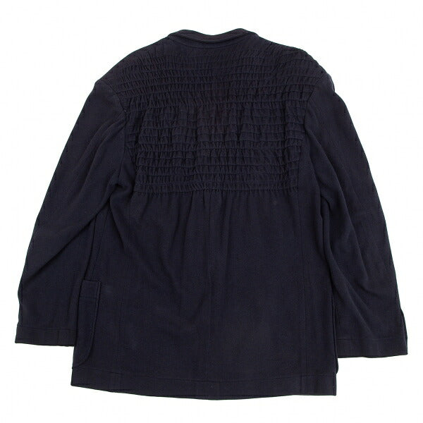 Yohji Yamamoto POUR HOMME Shirred Double Jacket Blue Size M