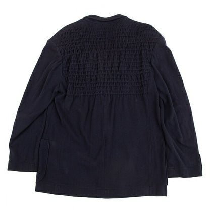 Yohji Yamamoto POUR HOMME Shirred Double Jacket Blue Size M