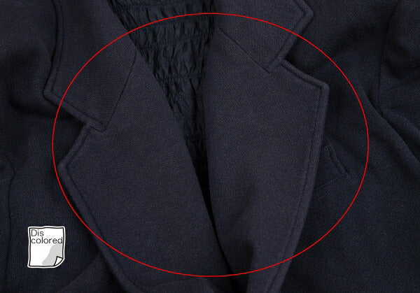 Yohji Yamamoto POUR HOMME Shirred Double Jacket Blue Size M