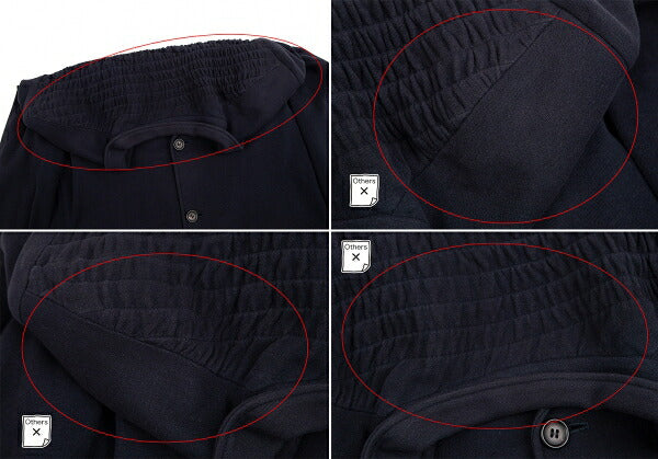 Yohji Yamamoto POUR HOMME Shirred Double Jacket Blue Size M