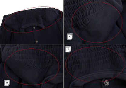 Yohji Yamamoto POUR HOMME Shirred Double Jacket Blue Size M