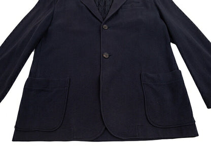 Yohji Yamamoto POUR HOMME Shirred Double Jacket Blue Size M