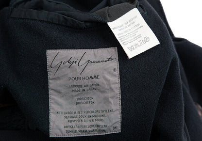 Yohji Yamamoto POUR HOMME Shirred Double Jacket Blue Size M