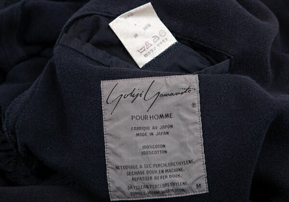 Yohji Yamamoto POUR HOMME Shirred Double Jacket Blue Size M