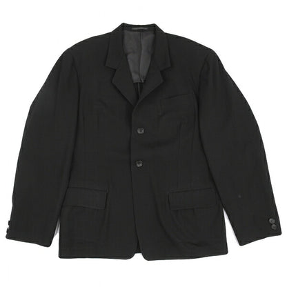 Yohji Yamamoto POUR HOMME Wool Gabardine Jacket Black Size M