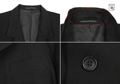 Yohji Yamamoto POUR HOMME Wool Gabardine Jacket Black Size M