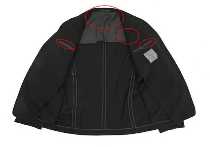 Yohji Yamamoto POUR HOMME Wool Gabardine Jacket Black Size M