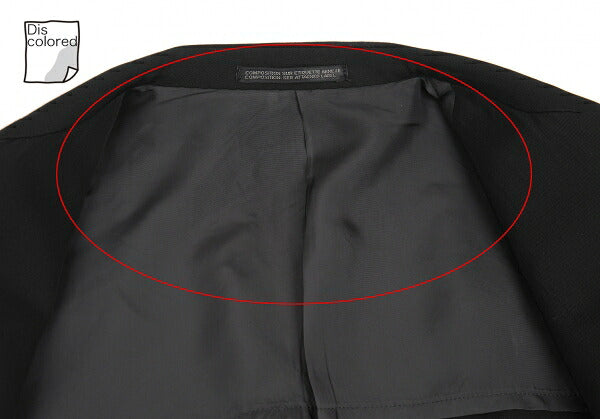 Yohji Yamamoto POUR HOMME Wool Gabardine Jacket Black Size M