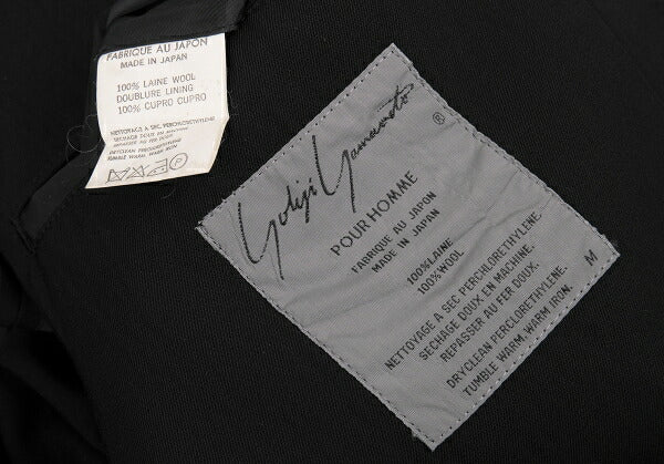 Yohji Yamamoto POUR HOMME Wool Gabardine Jacket Black Size M