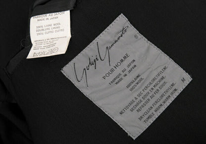 Yohji Yamamoto POUR HOMME Wool Gabardine Jacket Black Size M