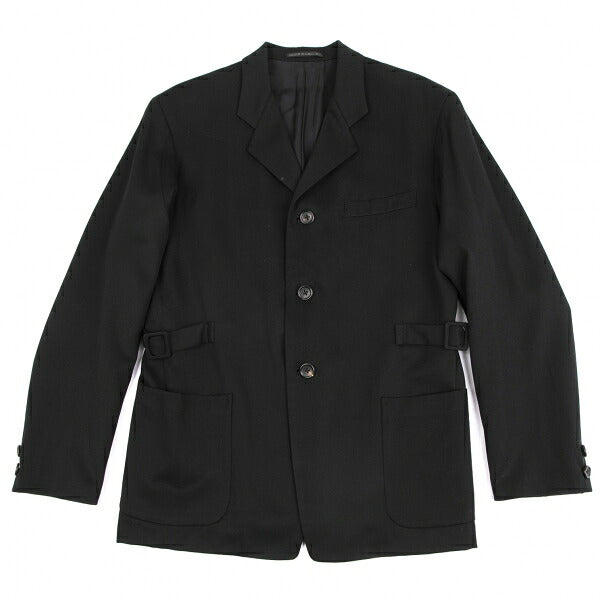 Yohji Yamamoto POUR HOMME Gabardine Side Jacket Black Size S