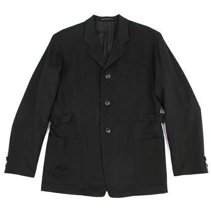 Yohji Yamamoto POUR HOMME Gabardine Side Jacket Black Size S