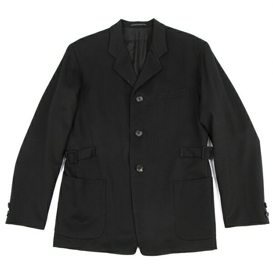 Yohji Yamamoto POUR HOMME Gabardine Side Jacket Black Size S