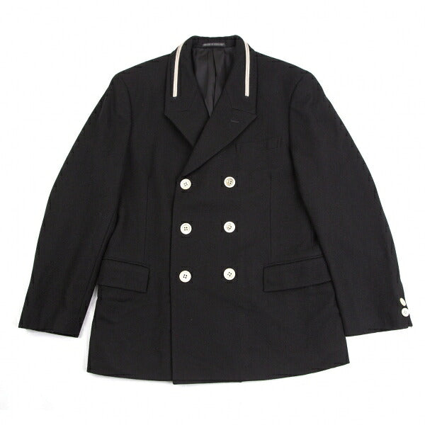 Yohji Yamamoto POUR HOMME Brushed Wool Jacket Black Size S