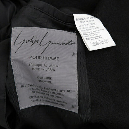 Yohji Yamamoto POUR HOMME Brushed Wool Jacket Black Size S