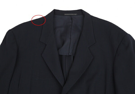 Yohji Yamamoto POUR HOMME Wool Gabardine Jacket Navy Size S