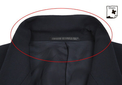 Yohji Yamamoto POUR HOMME Wool Gabardine Jacket Navy Size S