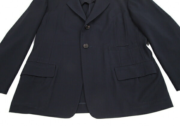 Yohji Yamamoto POUR HOMME Wool Gabardine Jacket Navy Size S