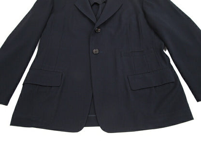 Yohji Yamamoto POUR HOMME Wool Gabardine Jacket Navy Size S