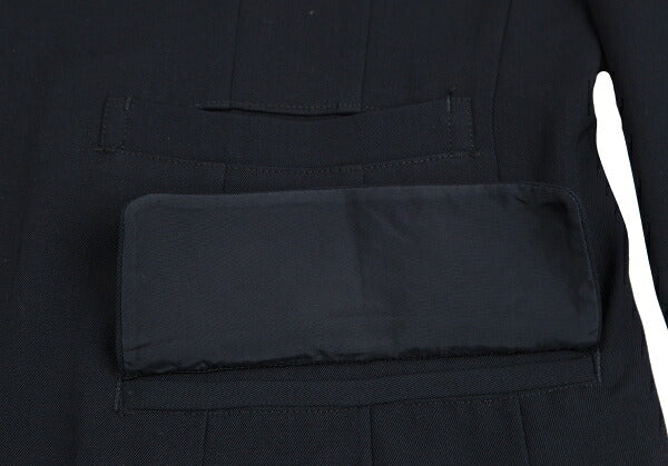 Yohji Yamamoto POUR HOMME Wool Gabardine Jacket Navy Size S