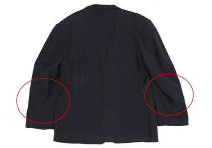 Yohji Yamamoto POUR HOMME Wool Gabardine Jacket Navy Size S
