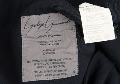 Yohji Yamamoto POUR HOMME Wool Gabardine Jacket Navy Size S