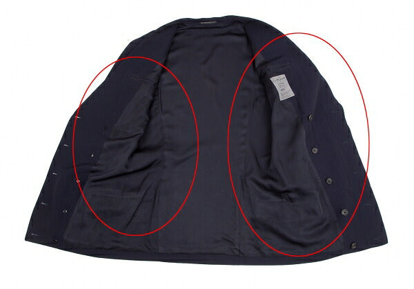 Yohji Yamamoto POUR HOMME Gabardine Jacket Navy Size M