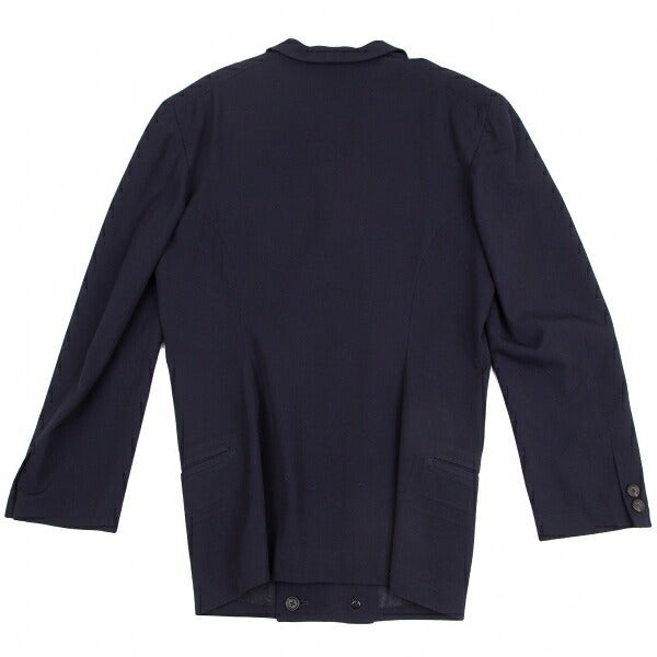 Yohji Yamamoto POUR HOMME Gabardine Jacket Navy Size M
