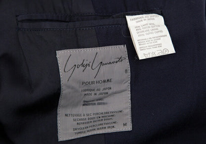 Yohji Yamamoto POUR HOMME Gabardine Jacket Navy Size M