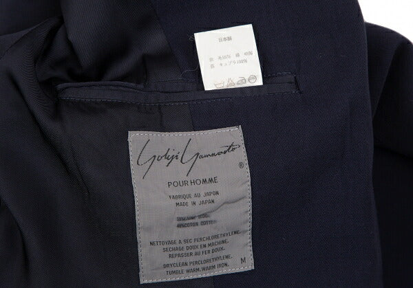 Yohji Yamamoto POUR HOMME Gabardine Jacket Navy Size M