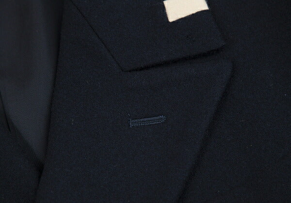 Yohji Yamamoto POUR HOMME Wool Grosgrain Jacket Navy Size M