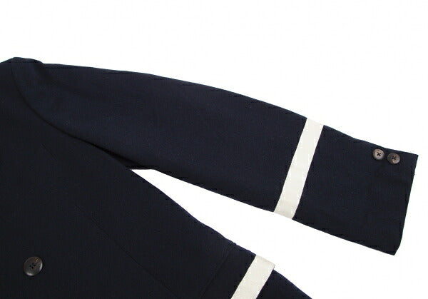 Yohji Yamamoto POUR HOMME Wool Grosgrain Jacket Navy Size M