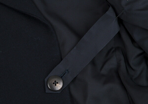 Yohji Yamamoto POUR HOMME Wool Grosgrain Jacket Navy Size M