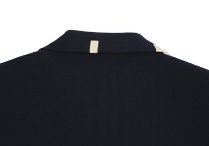 Yohji Yamamoto POUR HOMME Wool Grosgrain Jacket Navy Size M